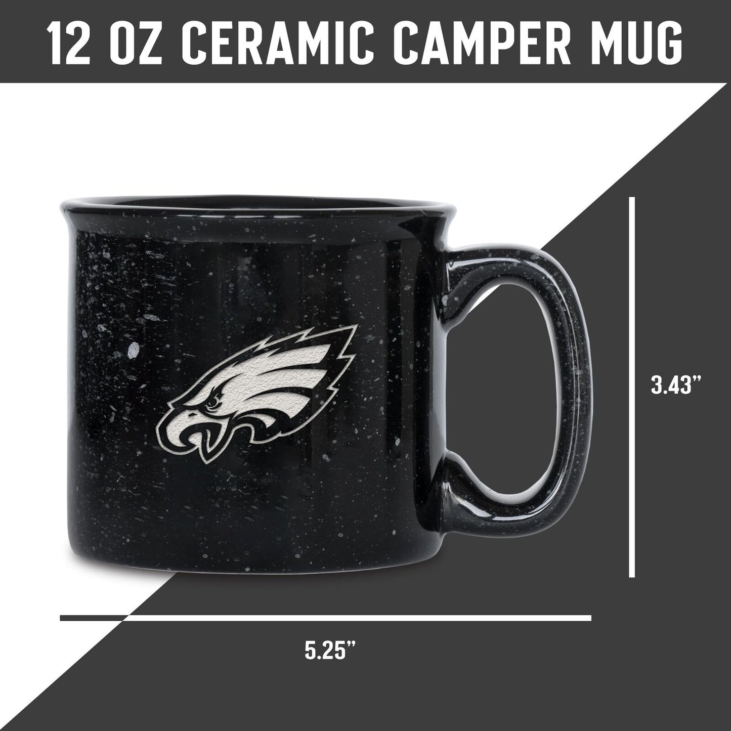 NFL Football Philadelphia Eagles Speckle 12Oz Laser Engraved Campfire Mug