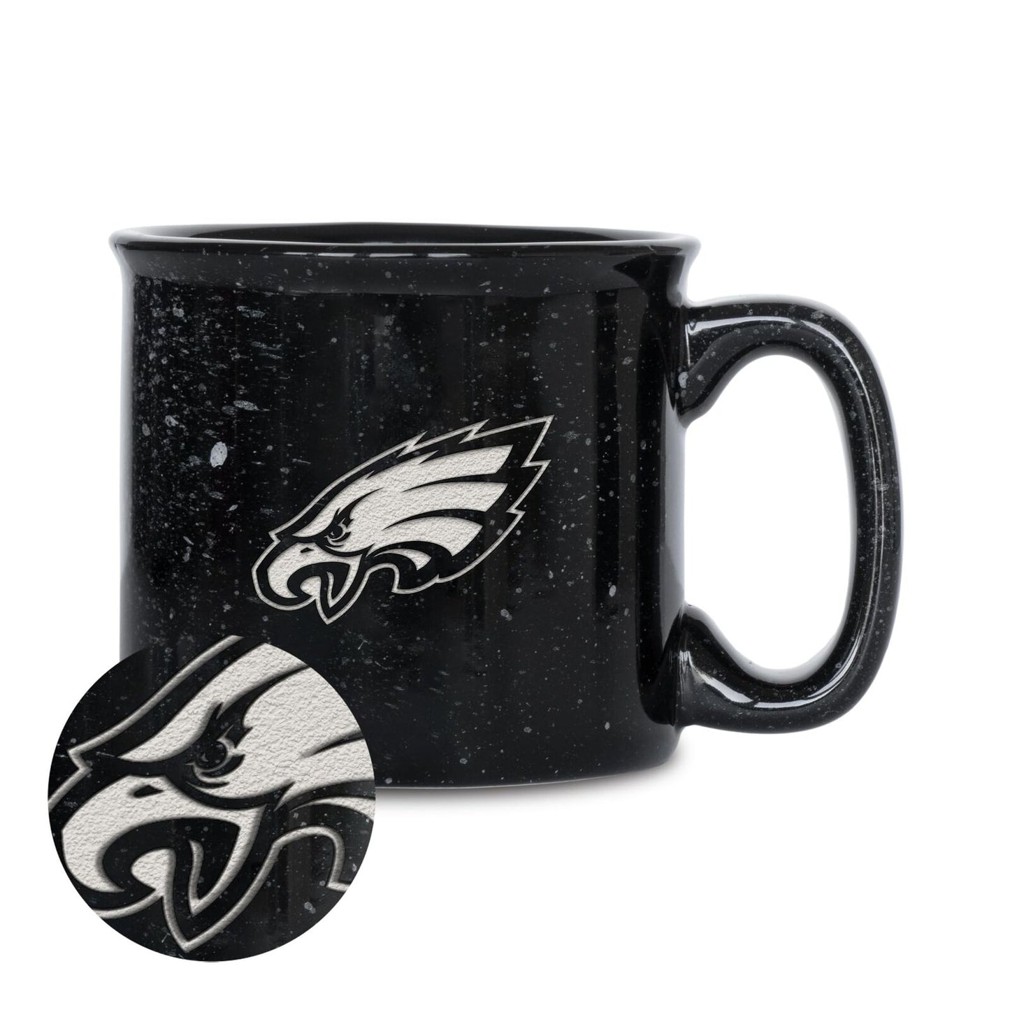 NFL Football Philadelphia Eagles Speckle 12Oz Laser Engraved Campfire Mug