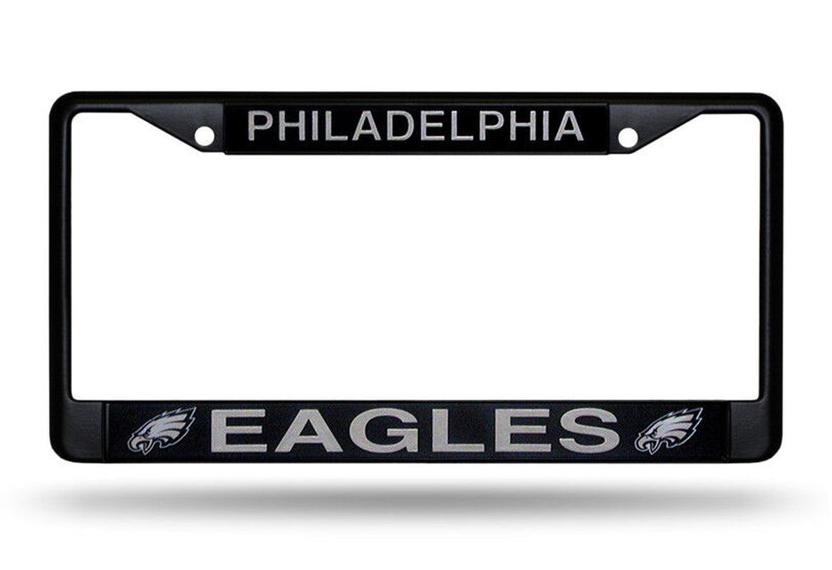 Philadelphia Eagles Authentic Metal BLACK License Plate Frame Auto Truck Car NWT