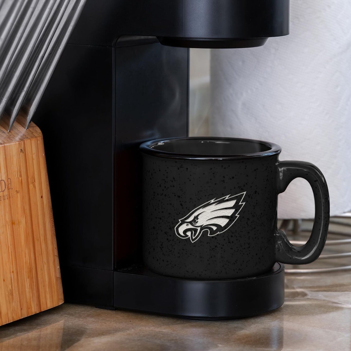 NFL Football Philadelphia Eagles Speckle 12Oz Laser Engraved Campfire Mug