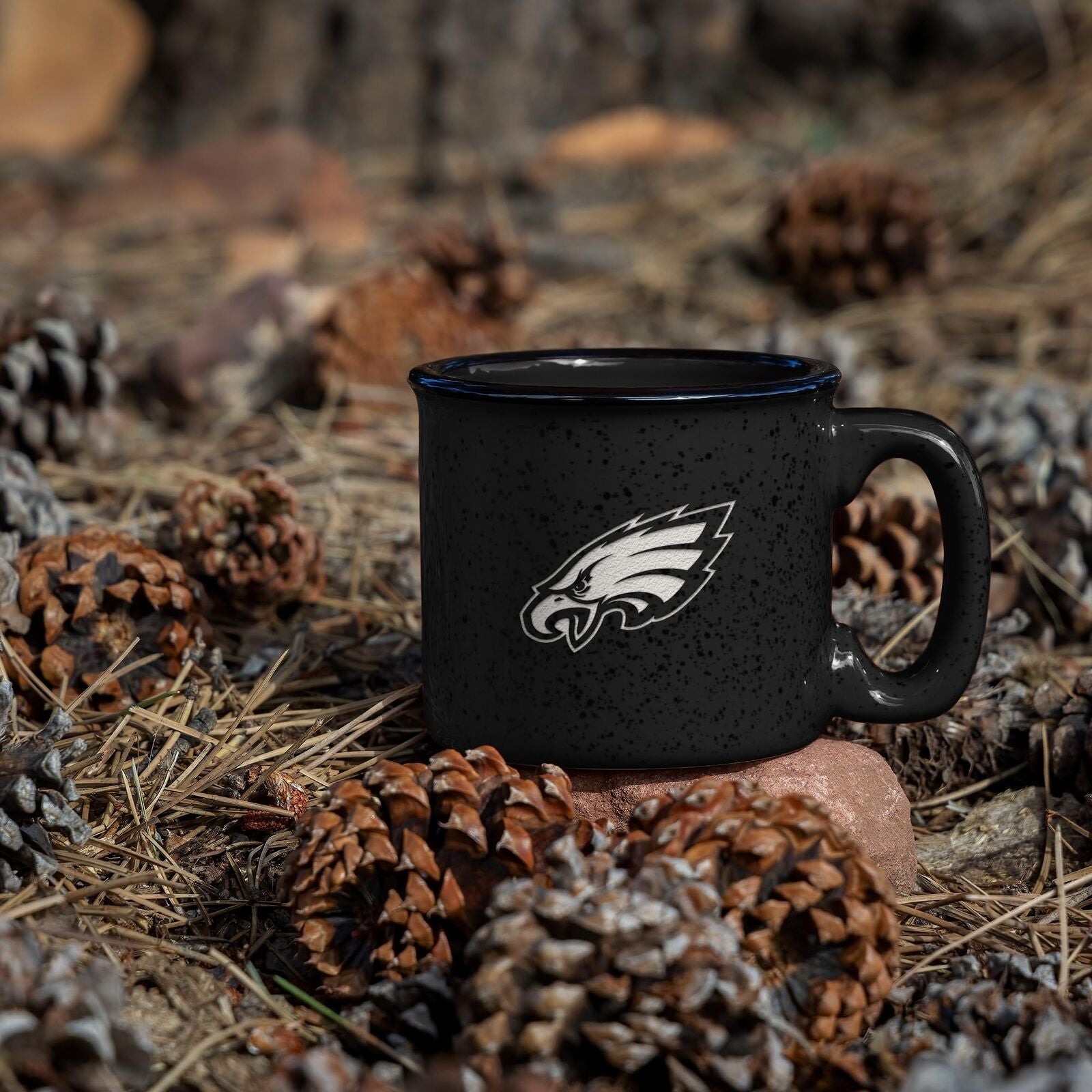 NFL Football Philadelphia Eagles Speckle 12Oz Laser Engraved Campfire Mug