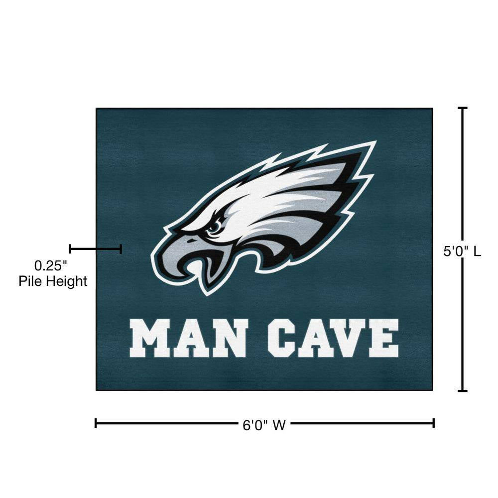 Philadelphia Eagles Green Man Cave 5 Ft. X 6 Ft. Area Rug