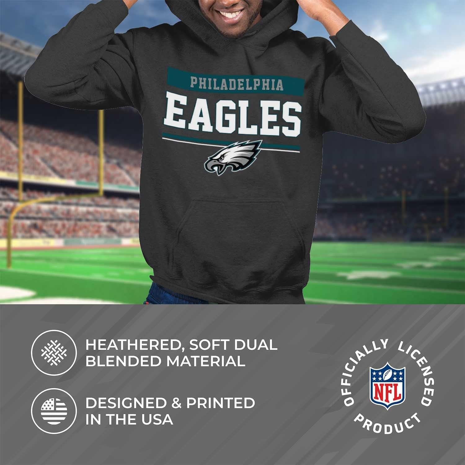 NFL Adult Gameday Charcoal Hooded Sweatshirt - Cotton & Polyester Blend - Stay Warm and Represent Your Team