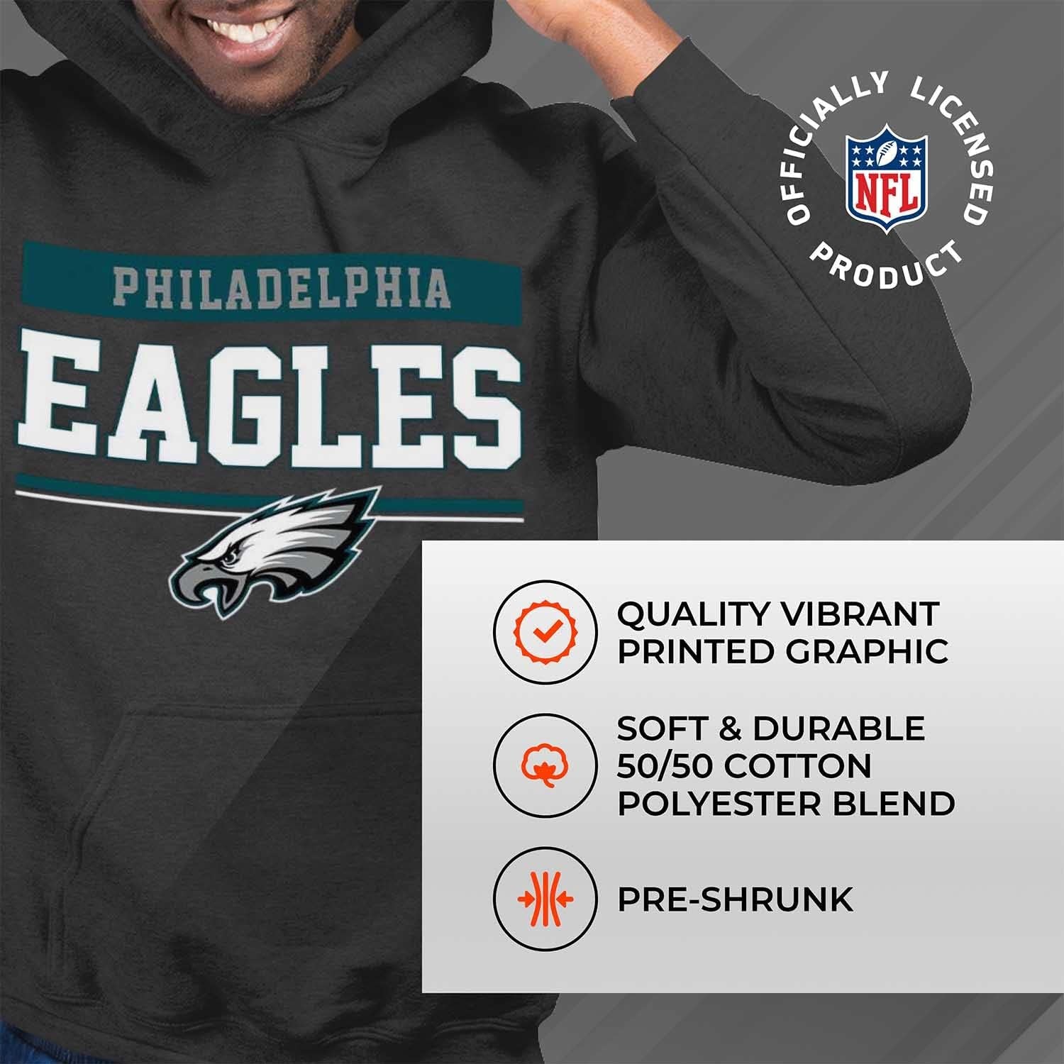 NFL Adult Gameday Charcoal Hooded Sweatshirt - Cotton & Polyester Blend - Stay Warm and Represent Your Team
