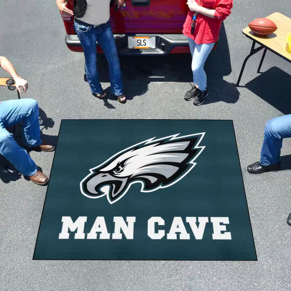 Philadelphia Eagles Green Man Cave 5 Ft. X 6 Ft. Area Rug