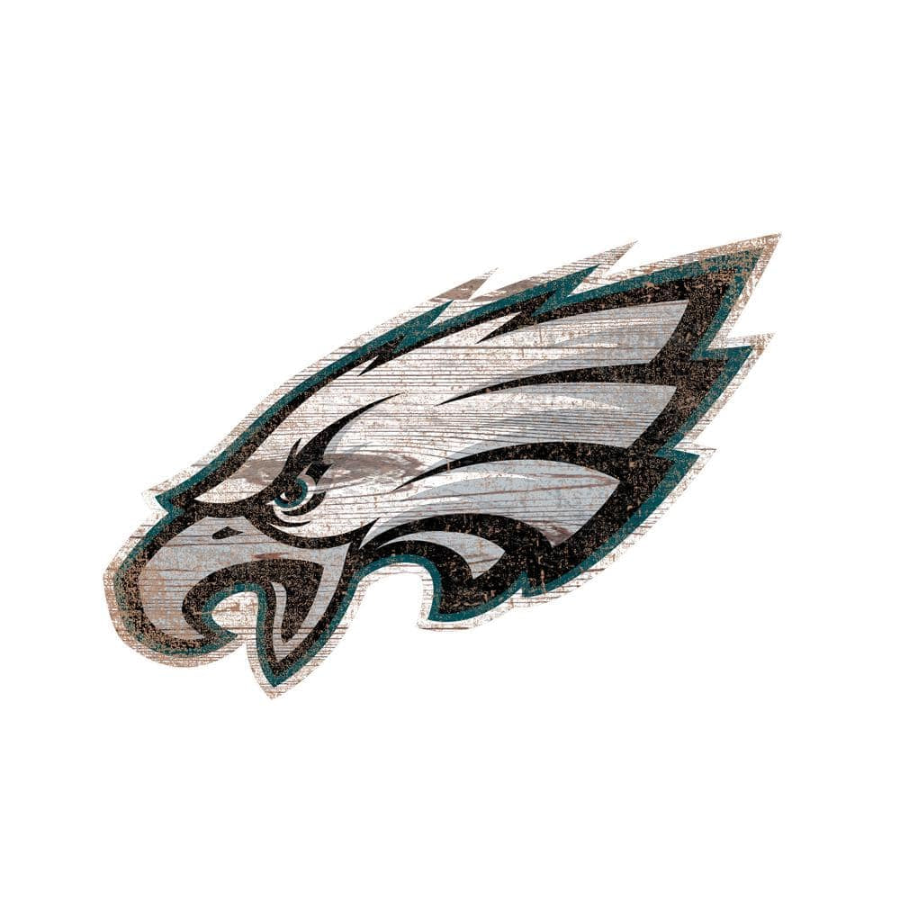 NFL Indoor Philadelphia Eagles Distressed Logo Cutout Wood Sign